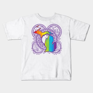 Michigan Mandala Pride Kids T-Shirt